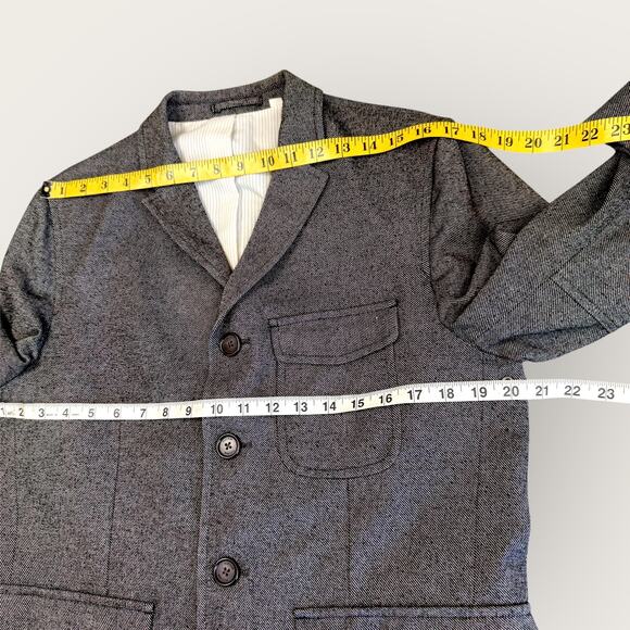 PLECTRUM Ben Sherman Slim Fit Sportcoat Blazer Jacket 4 Buttons Men Size L Gray - Picture 11 of 13